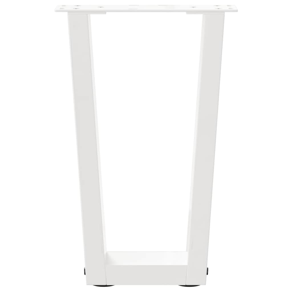 vidaXL Nogi do stolika kawowego w kształcie litery V 2 szt. Białe 38x(42-43,3) cm Stal