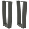 vidaXL Nogi do stolika kawowego w kształcie litery V 2 szt. Antracyt 38x(42-43,3) cm Stal