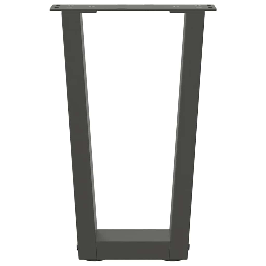 vidaXL Nogi do stolika kawowego w kształcie litery V 2 szt. Antracyt 38x(42-43,3) cm Stal