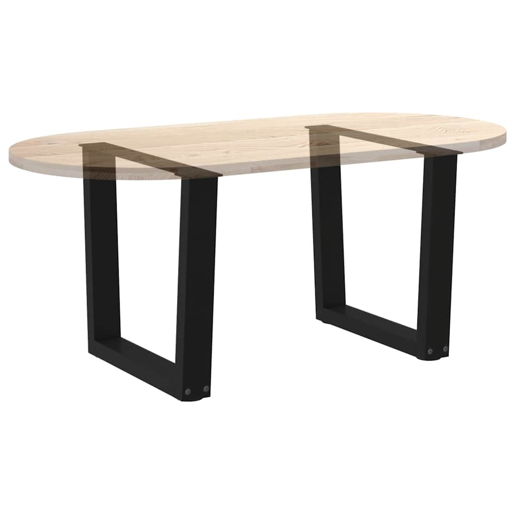 vidaXL Nogi do stolika kawowego w kształcie litery V 2 szt. Czarne 50x(42-43,3) cm Stal