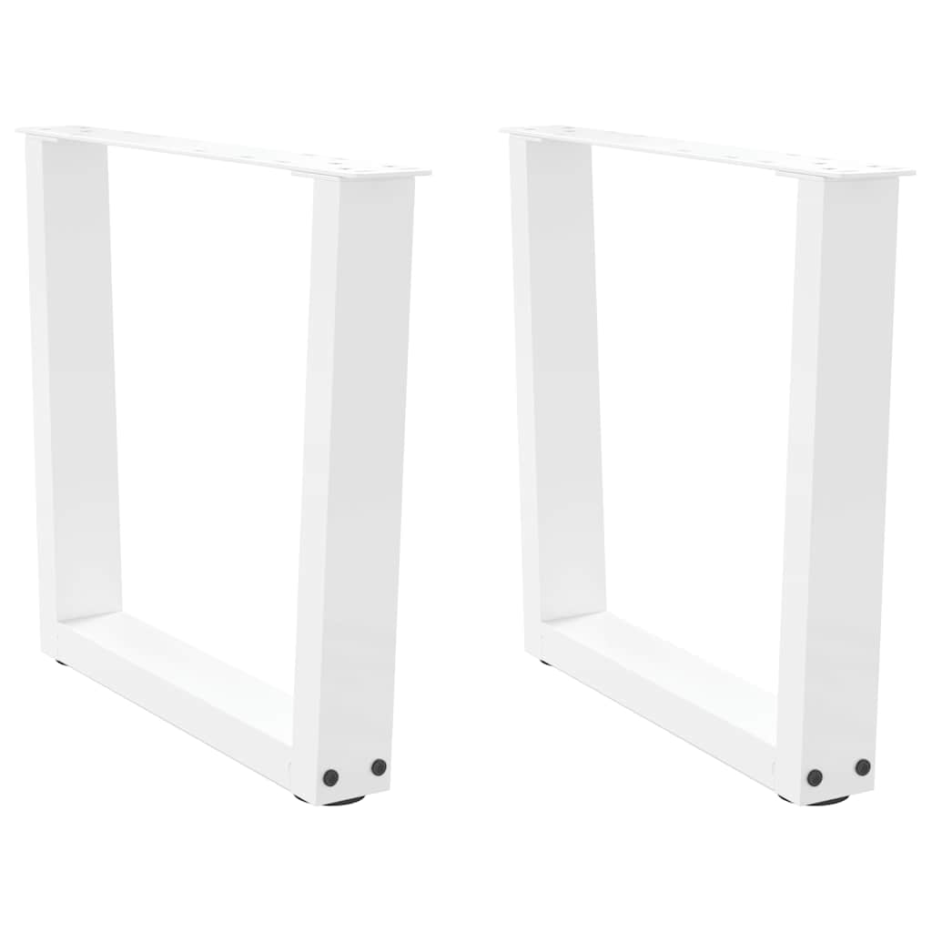 vidaXL Nogi do stolika kawowego w kształcie litery V 2 szt. Białe 50x(42-43,3) cm Stal
