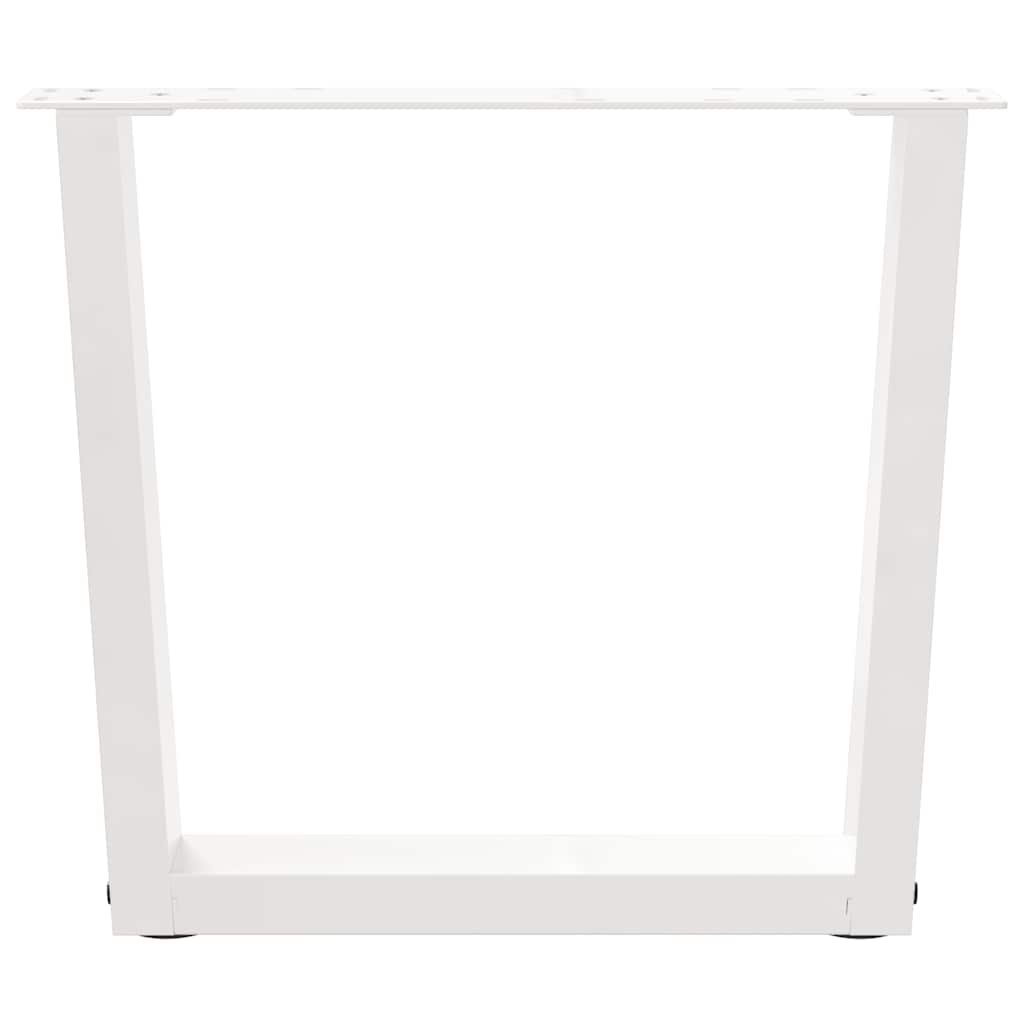 vidaXL Nogi do stolika kawowego w kształcie litery V 2 szt. Białe 50x(42-43,3) cm Stal