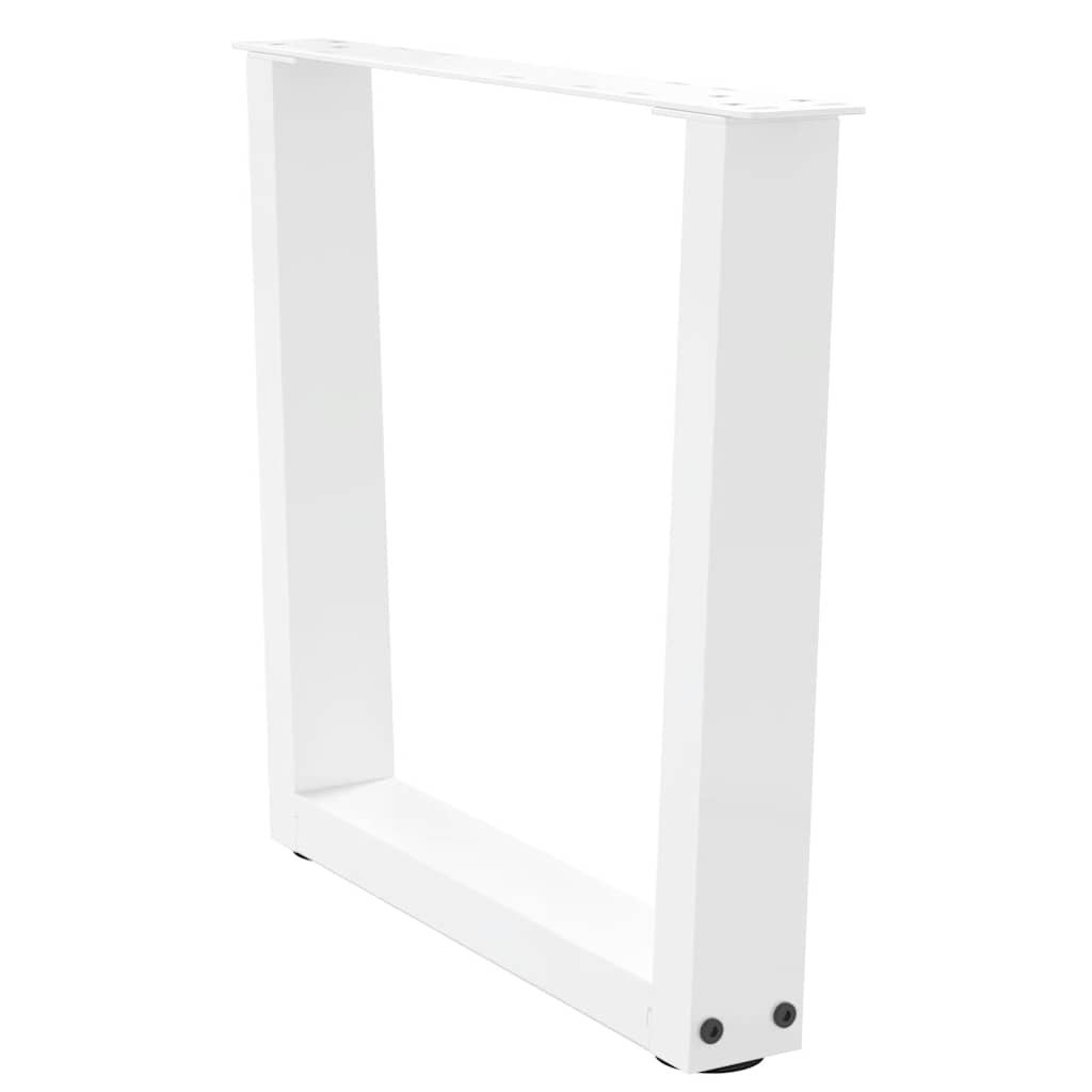 vidaXL Nogi do stolika kawowego w kształcie litery V 2 szt. Białe 50x(42-43,3) cm Stal