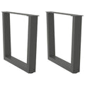 vidaXL Nogi do stolika kawowego w kształcie litery V 2 szt. Antracyt 50x(42-43,3) cm Stal