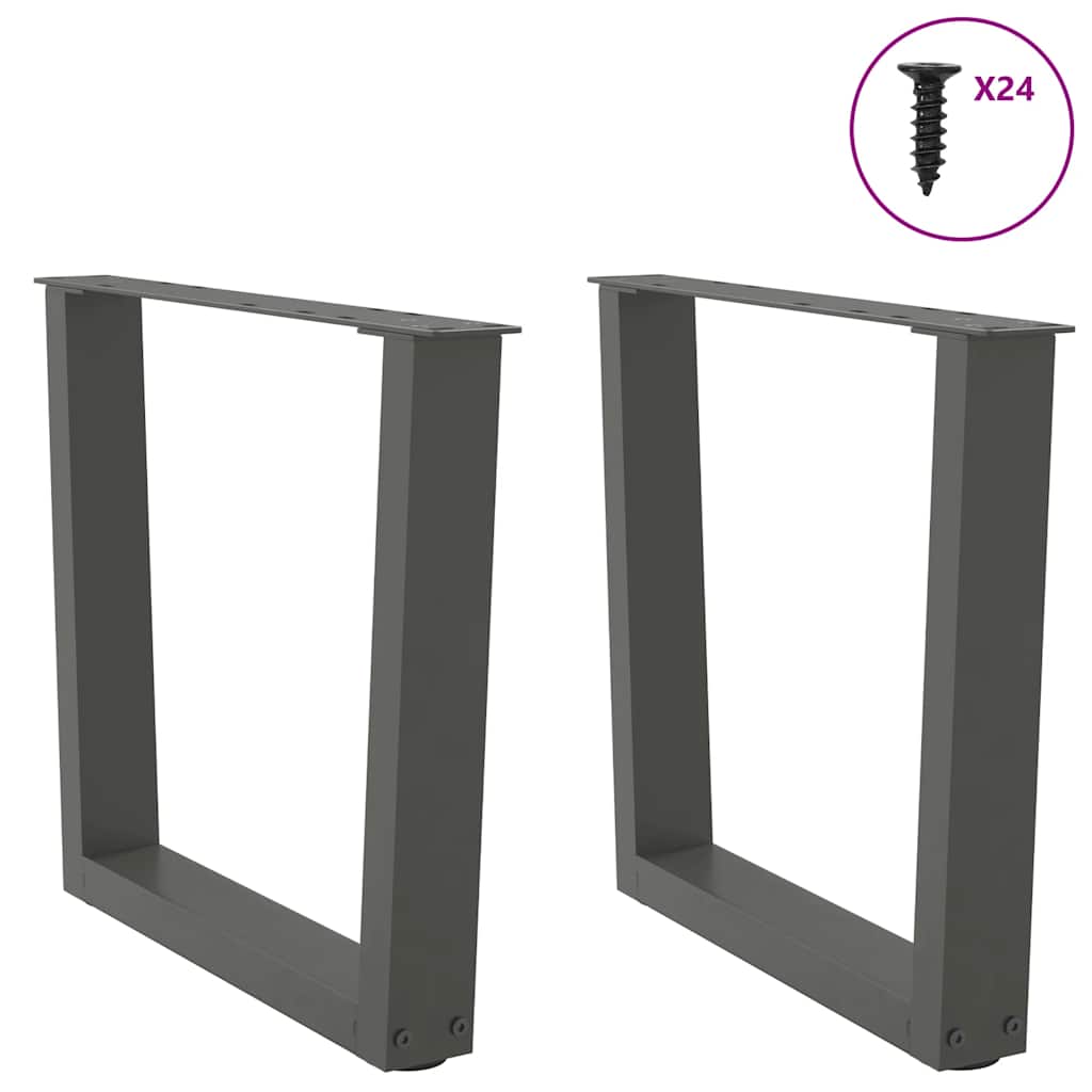 vidaXL Nogi do stolika kawowego w kształcie litery V 2 szt. Antracyt 50x(42-43,3) cm Stal