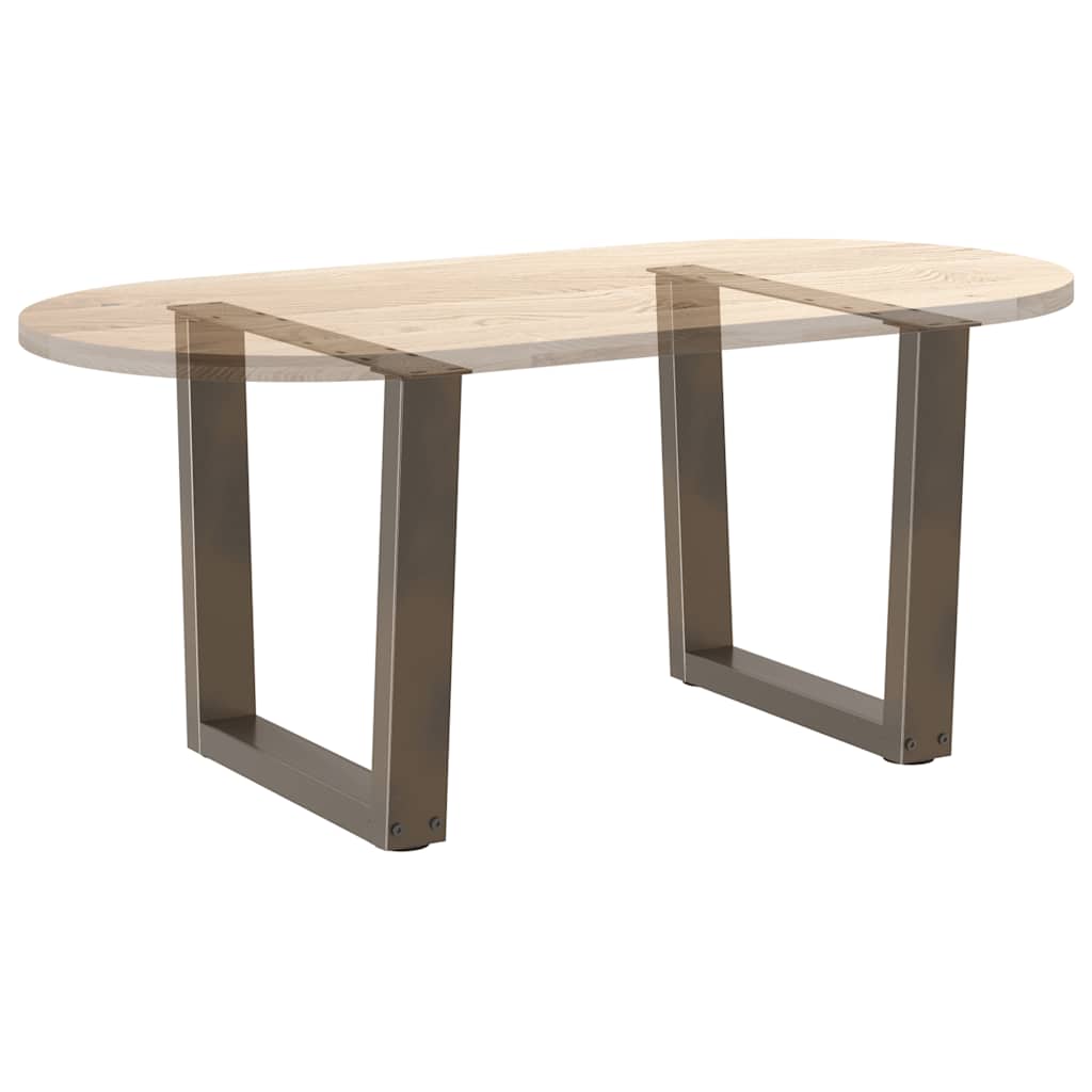 vidaXL Nogi do stolika kawowego w kształcie litery V 2 szt. Naturalna stal 50x(42-43,3) cm Stal