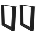 vidaXL Nogi do stolika kawowego w kształcie litery V 2 szt. Czarne 60x(42-43,3) cm Stal