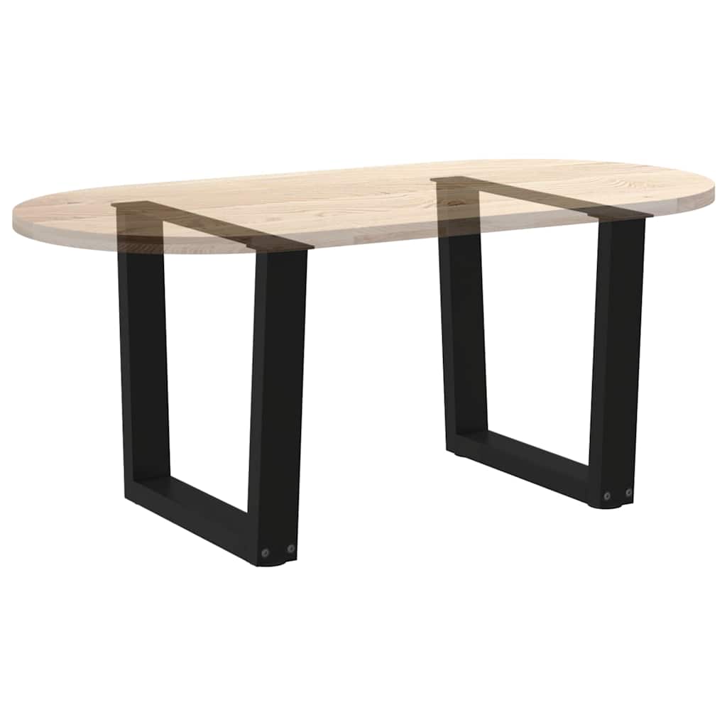vidaXL Nogi do stolika kawowego w kształcie litery V 2 szt. Czarne 60x(42-43,3) cm Stal