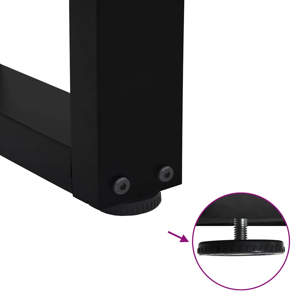 vidaXL Nogi do stolika kawowego w kształcie litery V 2 szt. Czarne 60x(42-43,3) cm Stal