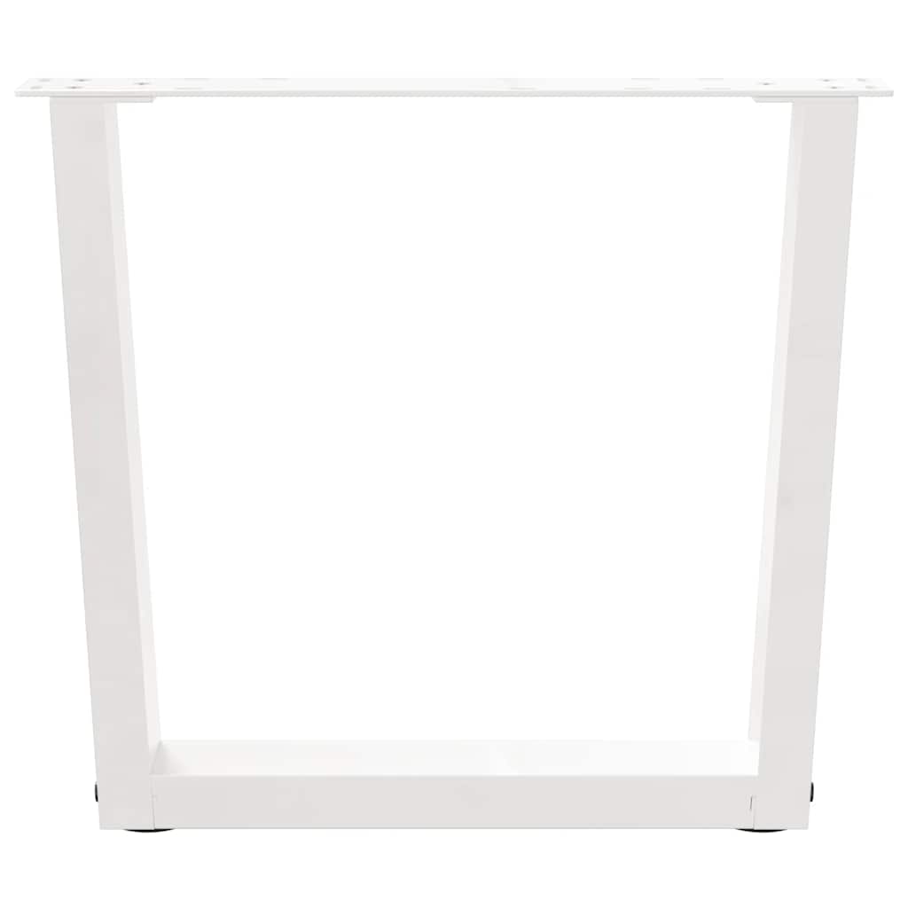 vidaXL Nogi do stolika kawowego w kształcie litery V 2 szt. Białe 60x(42-43,3) cm Stal