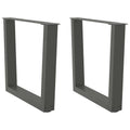 vidaXL Nogi do stolika kawowego w kształcie litery V 2 szt. Antracyt 60x(42-43,3) cm Stal