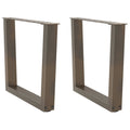 vidaXL Nogi do stolika kawowego w kształcie litery V 2 szt. Naturalna stal 60x(42-43,3) cm Stal