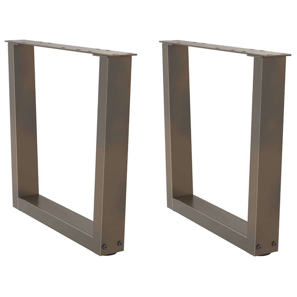 vidaXL Nogi do stolika kawowego w kształcie litery V 2 szt. Naturalna stal 60x(42-43,3) cm Stal