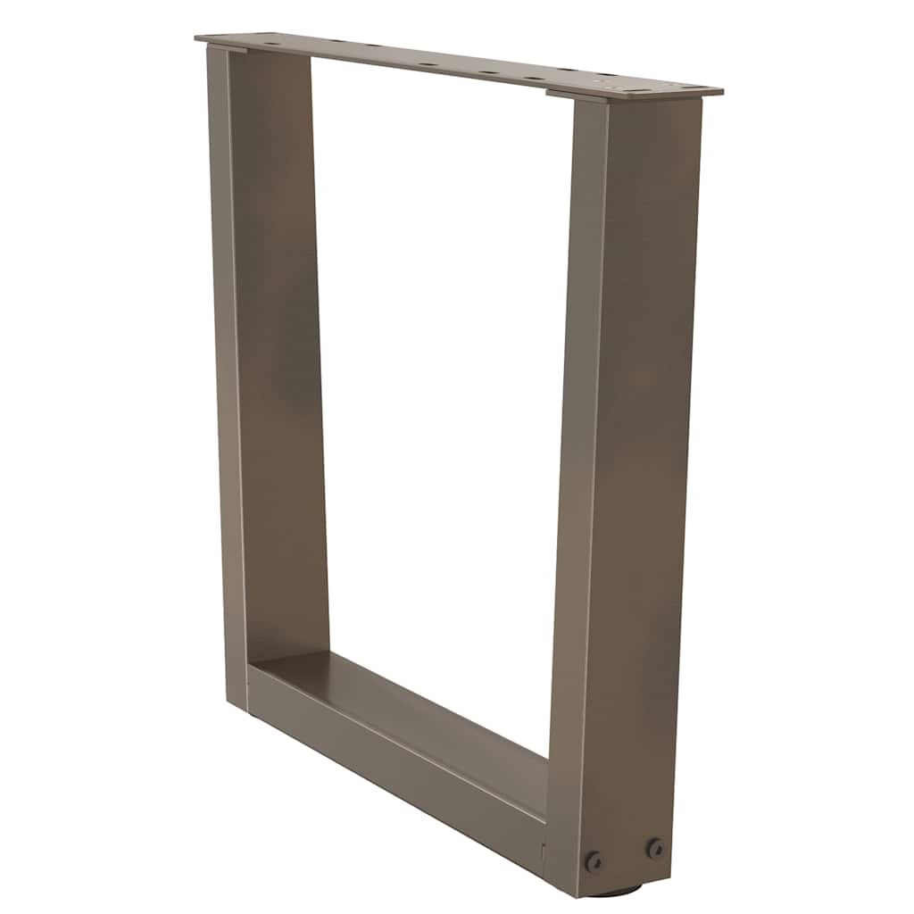 vidaXL Nogi do stolika kawowego w kształcie litery V 2 szt. Naturalna stal 60x(42-43,3) cm Stal