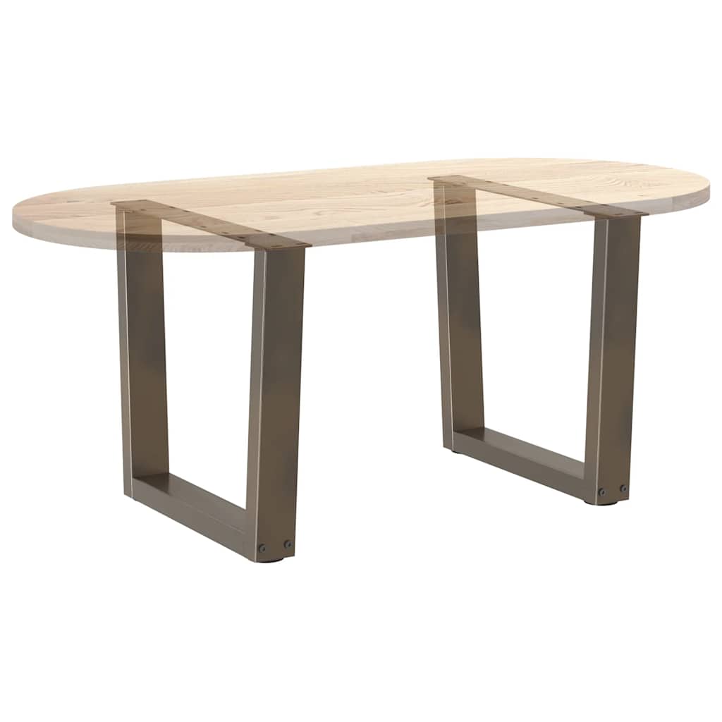 vidaXL Nogi do stolika kawowego w kształcie litery V 2 szt. Naturalna stal 60x(42-43,3) cm Stal