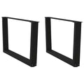 vidaXL Nogi do stolika kawowego w kształcie litery V 2 szt. Czarne 70x(42-43,3) cm Stalowe