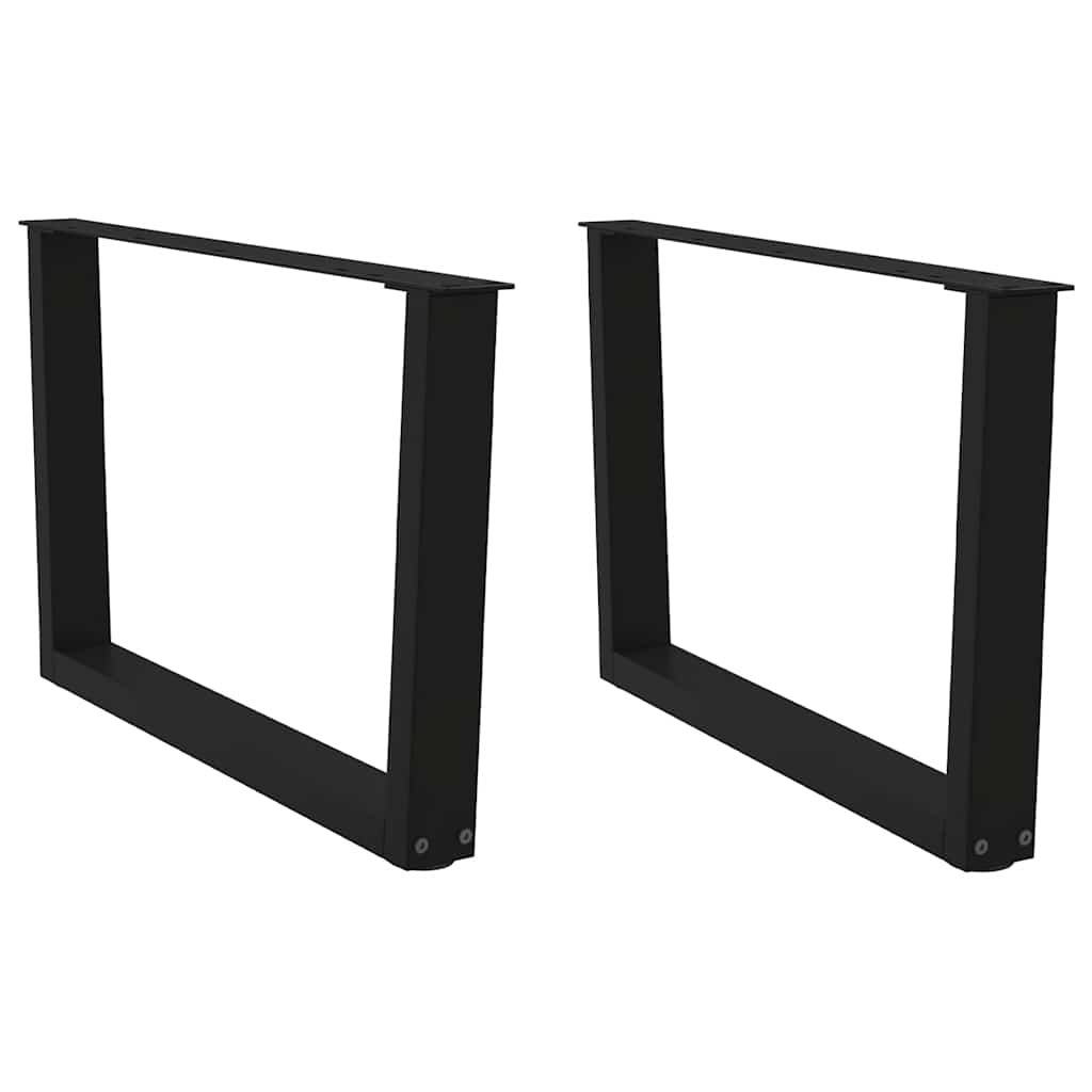 vidaXL Nogi do stolika kawowego w kształcie litery V 2 szt. Czarne 70x(42-43,3) cm Stalowe