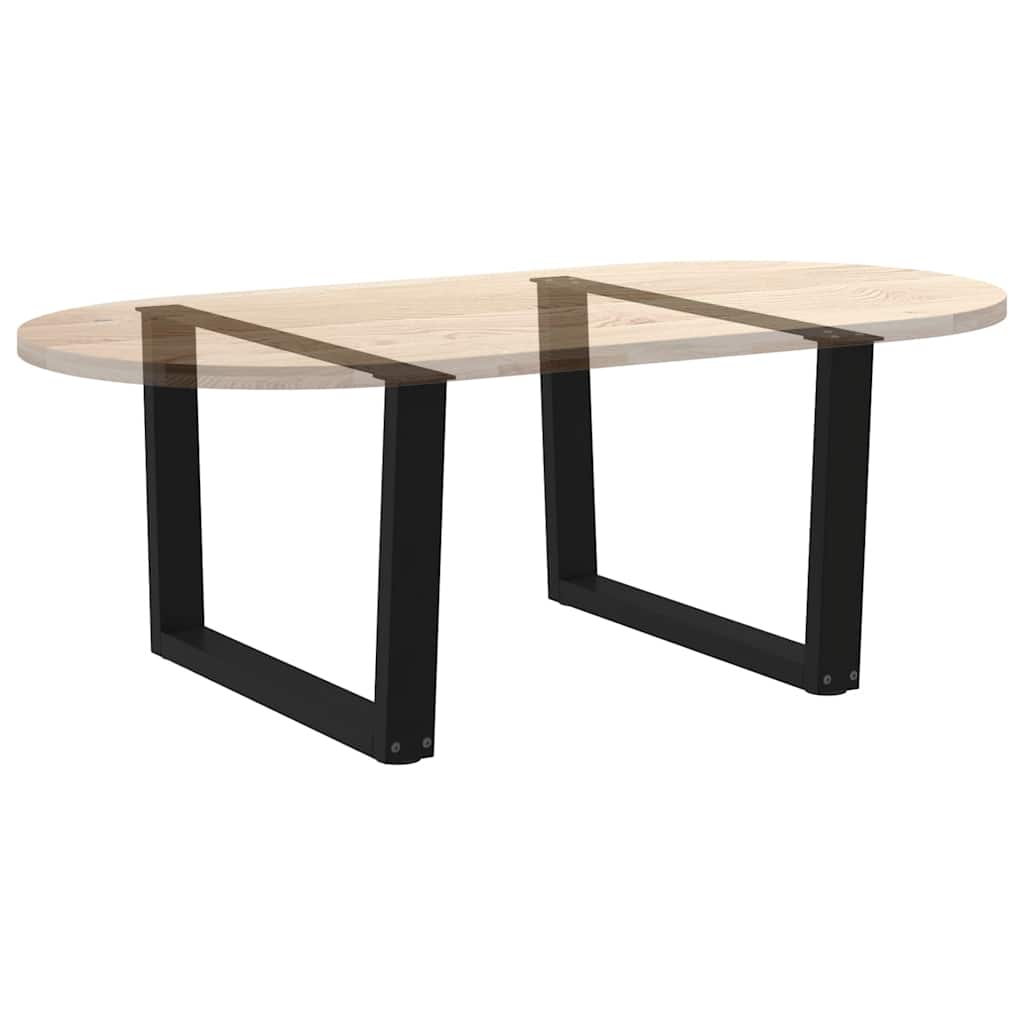 vidaXL Nogi do stolika kawowego w kształcie litery V 2 szt. Czarne 70x(42-43,3) cm Stalowe
