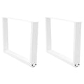 vidaXL Nogi do stolika kawowego w kształcie litery V 2 szt. Białe 70x(42-43,3) cm Stal