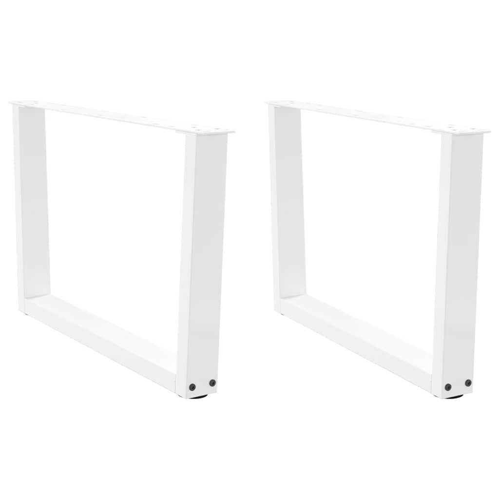 vidaXL Nogi do stolika kawowego w kształcie litery V 2 szt. Białe 70x(42-43,3) cm Stal