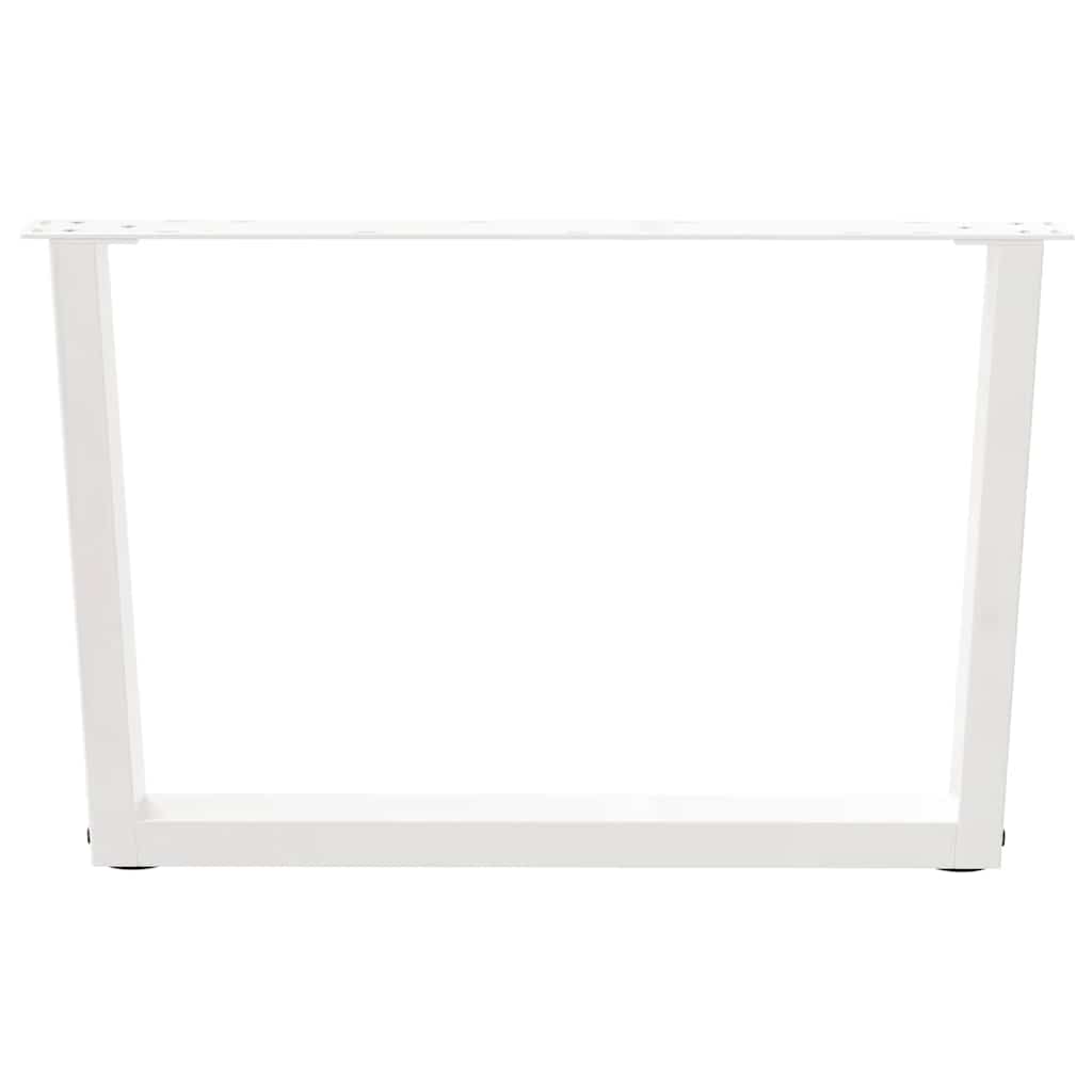 vidaXL Nogi do stolika kawowego w kształcie litery V 2 szt. Białe 70x(42-43,3) cm Stal
