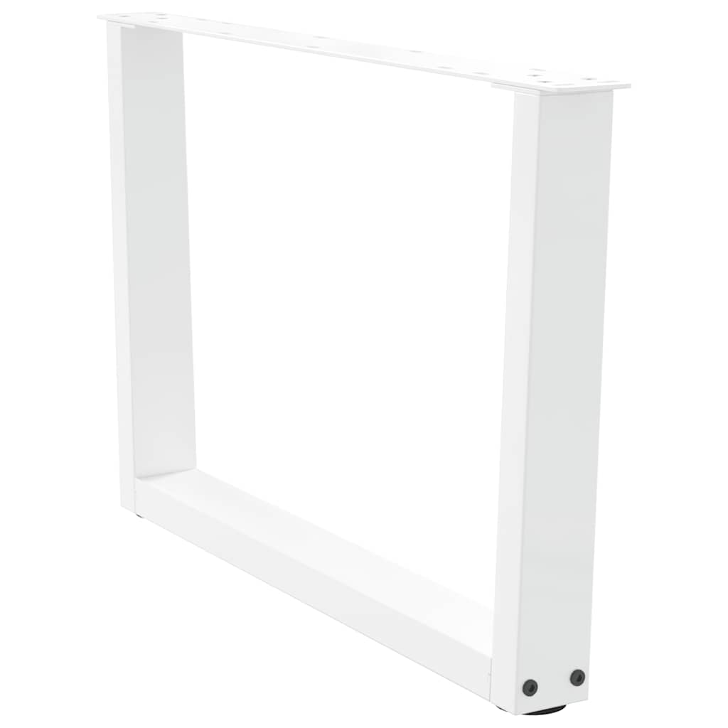 vidaXL Nogi do stolika kawowego w kształcie litery V 2 szt. Białe 70x(42-43,3) cm Stal