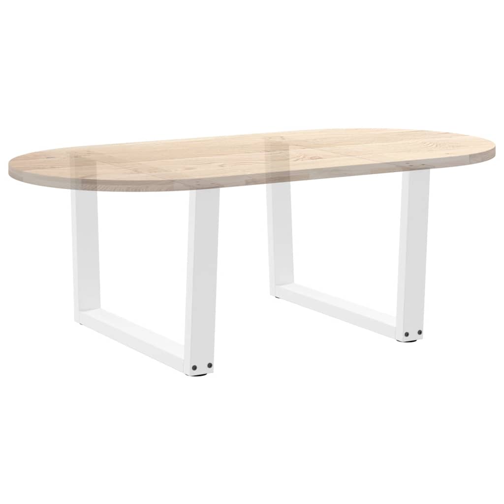 vidaXL Nogi do stolika kawowego w kształcie litery V 2 szt. Białe 70x(42-43,3) cm Stal