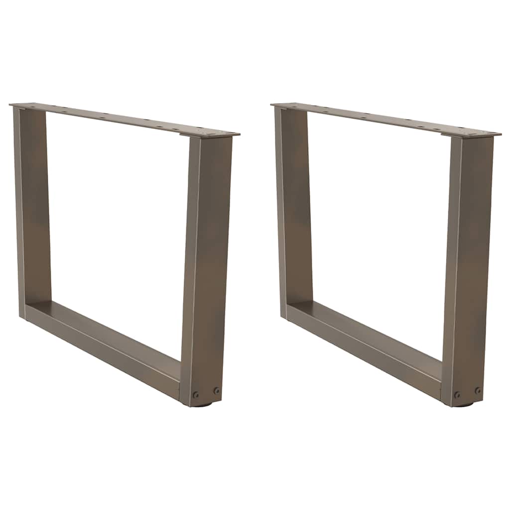 vidaXL Nogi do stolika kawowego w kształcie litery V 2 szt. Naturalna stal 70x(42-43,3) cm Stal