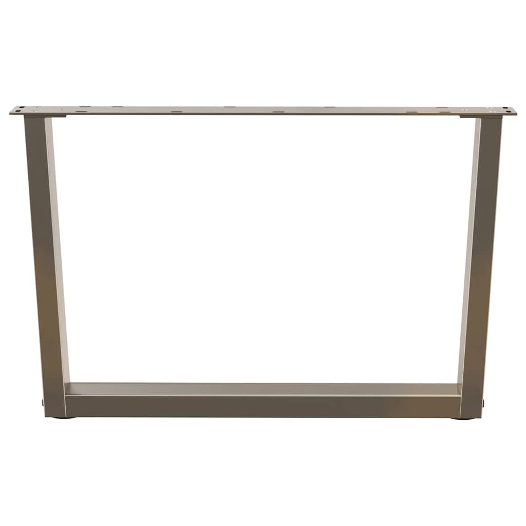 vidaXL Nogi do stolika kawowego w kształcie litery V 2 szt. Naturalna stal 70x(42-43,3) cm Stal