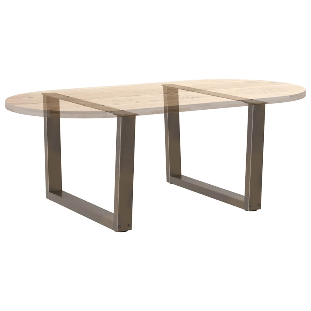 vidaXL Nogi do stolika kawowego w kształcie litery V 2 szt. Naturalna stal 70x(42-43,3) cm Stal