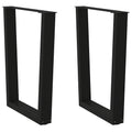 vidaXL Nogi do stołu jadalnego w kształcie litery V 2 szt. Czarne 60x(72-73,3) cm Stal