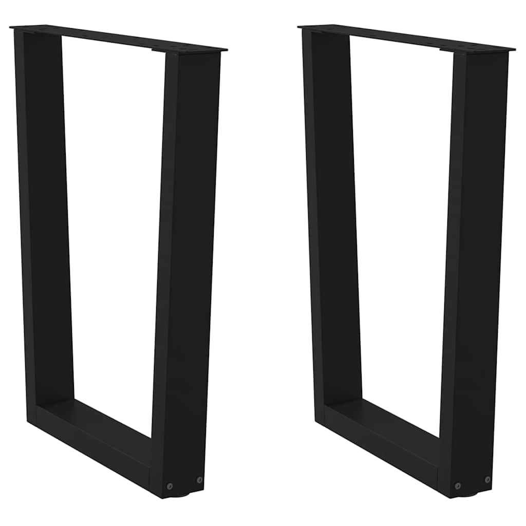 vidaXL Nogi do stołu jadalnego w kształcie litery V 2 szt. Czarne 60x(72-73,3) cm Stal