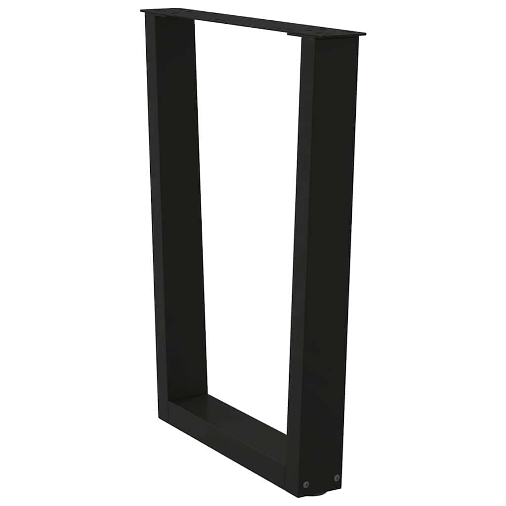 vidaXL Nogi do stołu jadalnego w kształcie litery V 2 szt. Czarne 60x(72-73,3) cm Stal