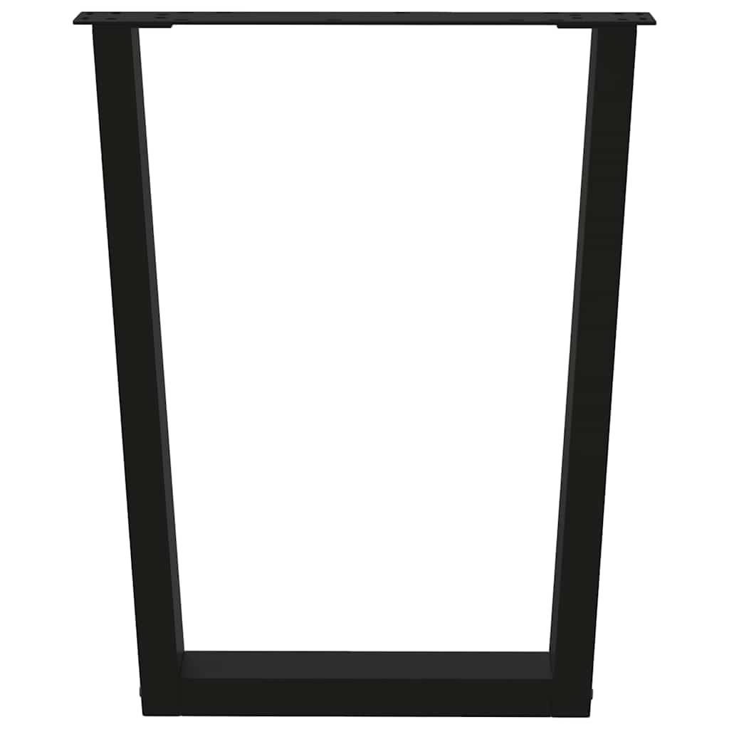 vidaXL Nogi do stołu jadalnego w kształcie litery V 2 szt. Czarne 60x(72-73,3) cm Stal