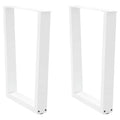 vidaXL Nogi do stołu jadalnego w kształcie litery V 2 szt. Białe 60x(72-73,3) cm Stal