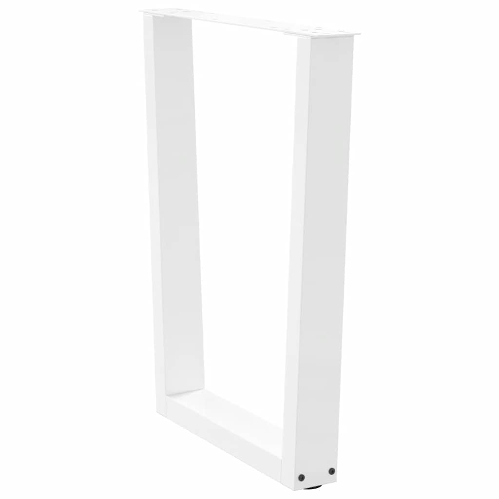 vidaXL Nogi do stołu jadalnego w kształcie litery V 2 szt. Białe 60x(72-73,3) cm Stal