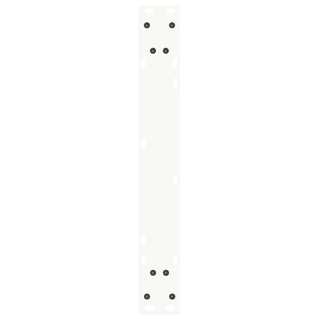 vidaXL Nogi do stołu jadalnego w kształcie litery V 2 szt. Białe 60x(72-73,3) cm Stal