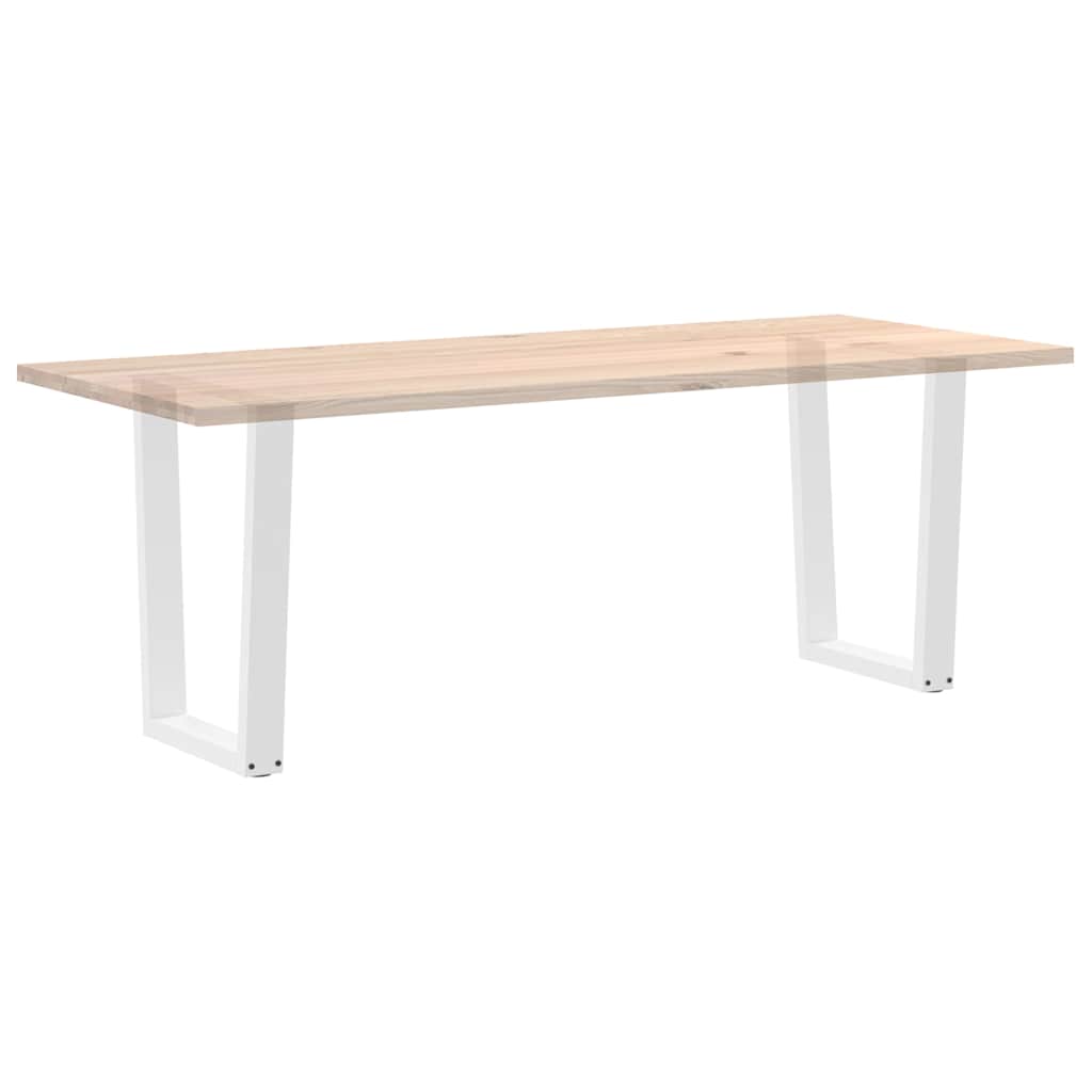 vidaXL Nogi do stołu jadalnego w kształcie litery V 2 szt. Białe 60x(72-73,3) cm Stal