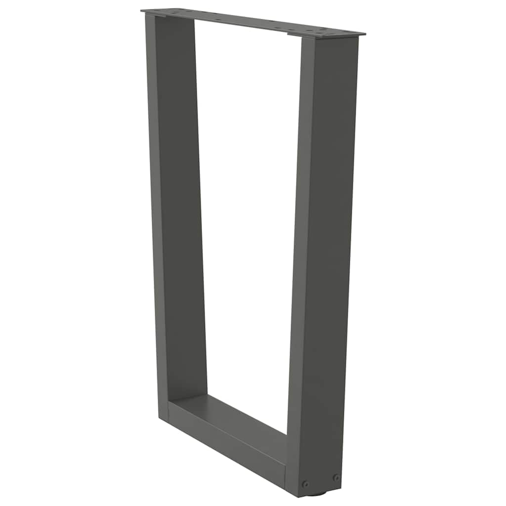vidaXL Nogi do stołu jadalnego w kształcie litery V 2 szt. Antracyt 60x(72-73,3) cm Stal