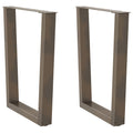 vidaXL Nogi do stołu jadalnego w kształcie litery V 2 szt. Naturalna stal 60x(72-73,3) cm Stal