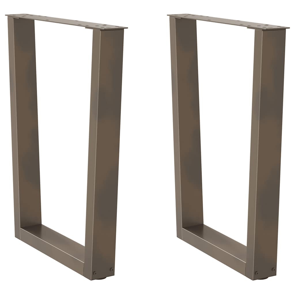vidaXL Nogi do stołu jadalnego w kształcie litery V 2 szt. Naturalna stal 60x(72-73,3) cm Stal