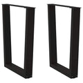 vidaXL Nogi do stołu jadalnego w kształcie litery V 2 szt. Czarne 70x(72-73,3) cm Stal