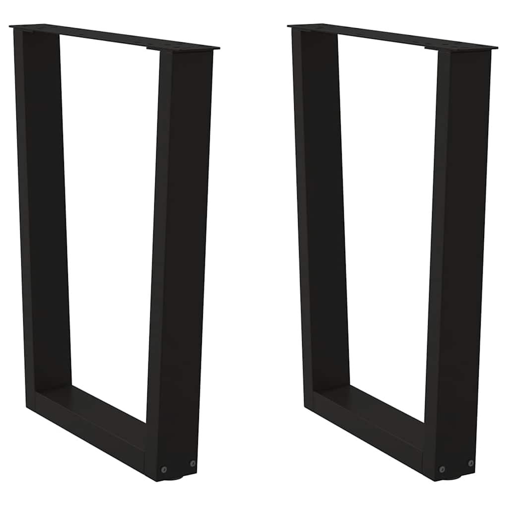 vidaXL Nogi do stołu jadalnego w kształcie litery V 2 szt. Czarne 70x(72-73,3) cm Stal