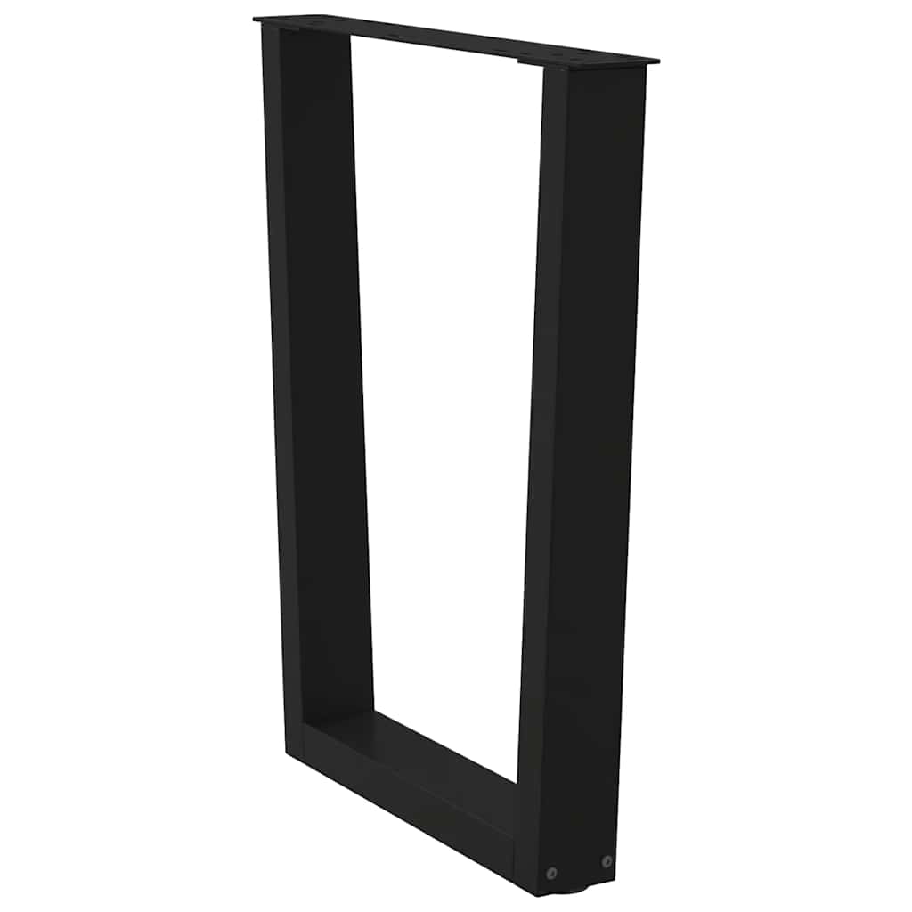 vidaXL Nogi do stołu jadalnego w kształcie litery V 2 szt. Czarne 70x(72-73,3) cm Stal