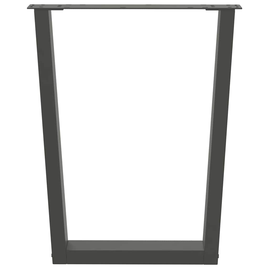 vidaXL Nogi do stołu jadalnego w kształcie litery V 2 szt. Antracyt 70x(72-73,3) cm Stal