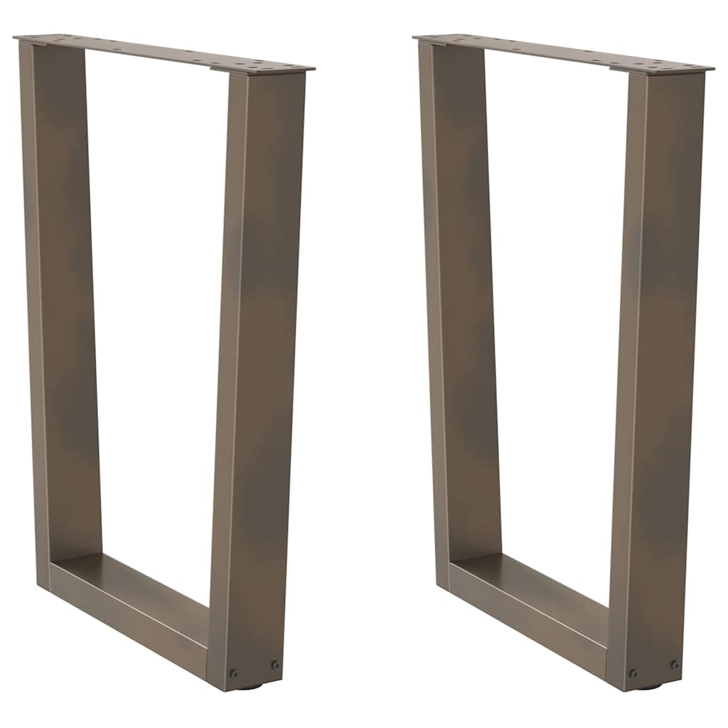 vidaXL Nogi do stołu jadalnego w kształcie litery V 2 szt. Naturalna stal 70x(72-73,3) cm Stal