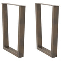 vidaXL Nogi do stołu jadalnego w kształcie litery V 2 szt. Naturalna stal 70x(72-73,3) cm Stal