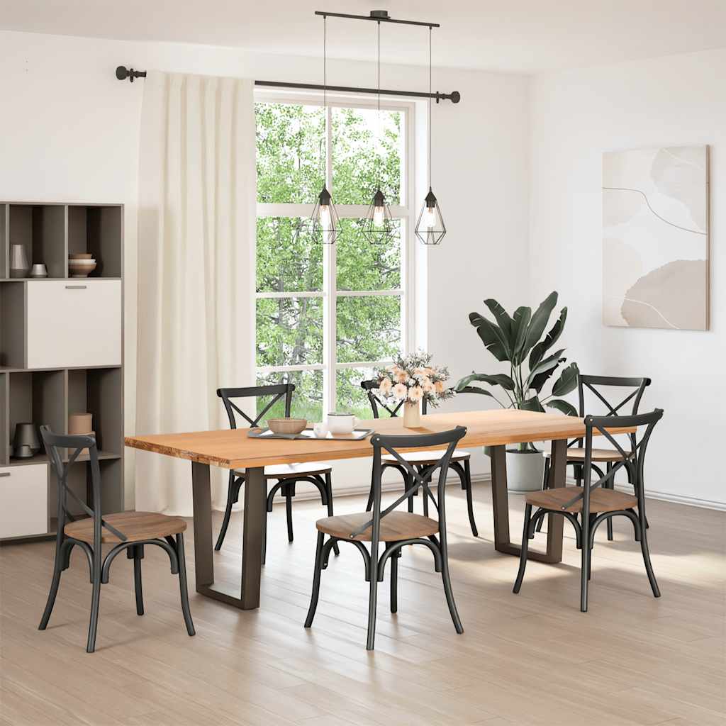 vidaXL Nogi do stołu jadalnego w kształcie litery V 2 szt. Naturalna stal 70x(72-73,3) cm Stal