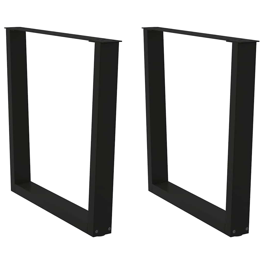 vidaXL Nogi do stołu jadalnego w kształcie litery V 2 szt. Czarne 80x(72-73,3) cm Stal