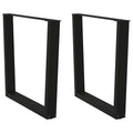 vidaXL Nogi do stołu jadalnego w kształcie litery V 2 szt. Czarne 80x(72-73,3) cm Stal
